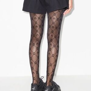 Marine Serre crescent moon-print tights - size XS - never worn